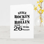 26e Jubileum - 26 jaar Jubileum Kaart (Gele Bloem)