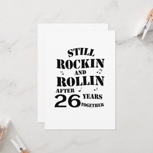 26e Jubileum - 26 jaar Jubileum Kaart (Voorkant / Achterkant in situ)