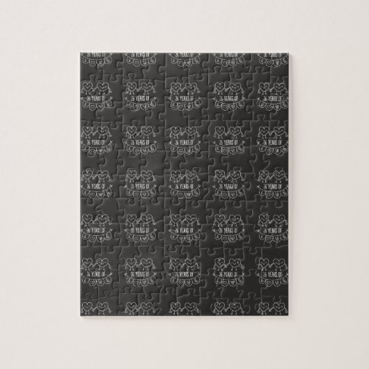 26e Jubileum Gift Chalk Hearts Legpuzzel (Verticaal)