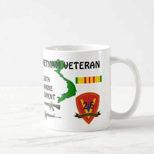 26e Regiment Vietnam Veteran Coffee Mok (Rechts)
