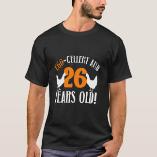 26e verjaardag 26 jaar oude kippenboer kip t-shirt