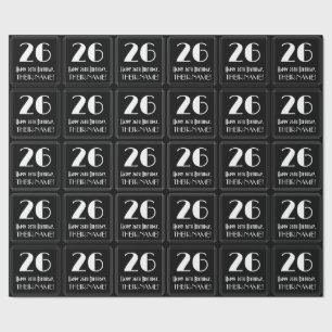 26e verjaardag - Art Deco geïnspireerde look "26", Cadeaupapier