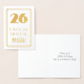 26e verjaardag: Art Deco Geïnspireerde look "26" e Folie Kaarten (Display)