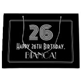 26e verjaardag — Art Deco geïnspireerde look "26"  Groot Cadeauzakje (Voorkant)