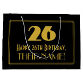 26e verjaardag — Art Deco geïnspireerde look "26"  Groot Cadeauzakje (Achterkant)