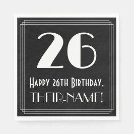26e verjaardag ~ Art Deco geïnspireerde look "26", Servet