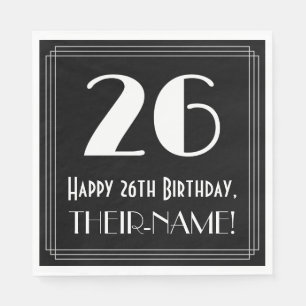 26e verjaardag ~ Art Deco geïnspireerde look "26", Servet