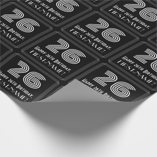 26e verjaardag: Art Deco geïnspireerde look "26" w Cadeaupapier (Hoek)
