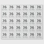 26e verjaardag: Art Deco geïnspireerde stijl "26"  Cadeaupapier (Vlak)