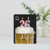 26e verjaardag Bier Party uitnodiging (Staand voorkant)