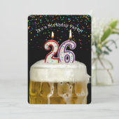 26e verjaardag Bierfeest Kaart (Staand voorkant)