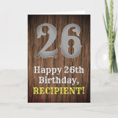 26e verjaardag: Country Western geïnspireerd uiter Kaart (Voorkant)