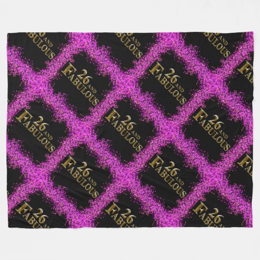 26e verjaardag fleece deken (Voorkant (Horizontaal))