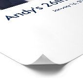 26e Verjaardag foto custom Sign In Party Board Poster (Hoek)