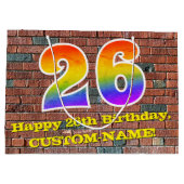 26e verjaardag: Fun, door graffiti geïnspireerde r Groot Cadeauzakje (Achterkant)