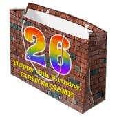 26e verjaardag: Fun, door graffiti geïnspireerde r Groot Cadeauzakje (Achterkant Gekanteld)