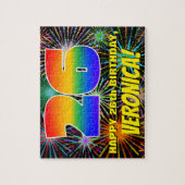26e verjaardag: Fun, kleurrijk gevuurwerk Legpuzzel (Verticaal)