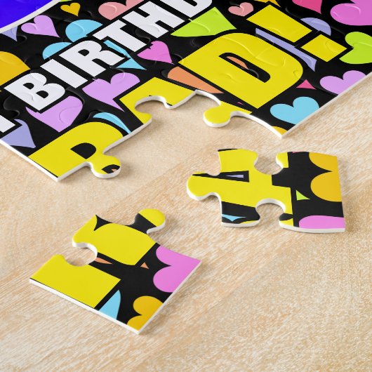 26e verjaardag — Fun, liefhebbende hartvormen + "2 Legpuzzel (Zijkant)