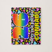 26e verjaardag — Fun, liefhebbende hartvormen + "2 Legpuzzel (Verticaal)