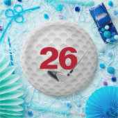 26e verjaardag golfbal design papier Bord (Feest)