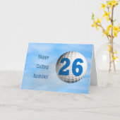 26e verjaardag golfkaart kaart (Gele Bloem)