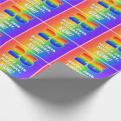 26e verjaardag: kleurrijk, vun regenboogpatroon # cadeaupapier (Hoek)