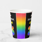26e verjaardag: kleurrijke regenboog # 26, Naam va Papieren Bekers (Rechts)