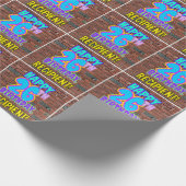 26e verjaardag: Leuk, Urban Graffiti geïnspireerd  Cadeaupapier (Hoek)