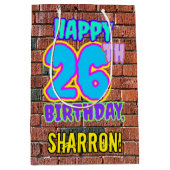 26e verjaardag: Leuk, Urban Graffiti geïnspireerd Medium Cadeauzakje (Voorkant)