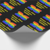 26e verjaardag: Leuke, kleurrijke regenboog geïnsp Cadeaupapier (Hoek)