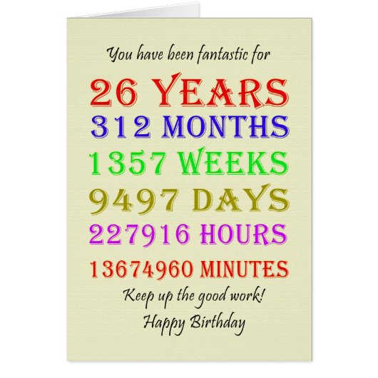 26e verjaardag Mijlpalen (Voorkant)