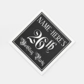 26e verjaardag Partij — Fancy Manuscript + de Naam Servet (Hoek)