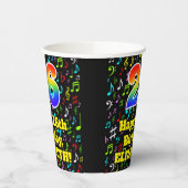 26e Verjaardag: Plezier Muzieknoten Patroon, Regen Papieren Bekers (Links)