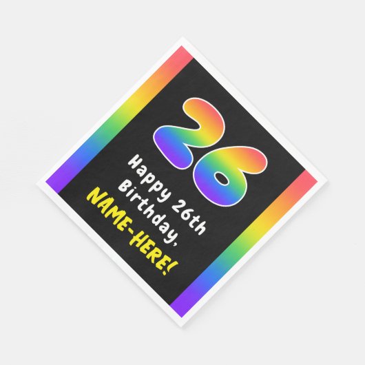 26e verjaardag: Regenboogspectrum # 26, Aangepaste Servet (Hoek)