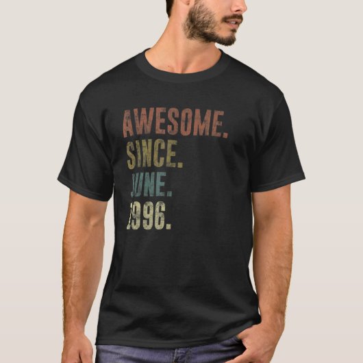 26e verjaardag  sinds juni 1996 t-shirt (Voorkant)