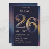 26e verjaardag uitnodiging (Voorkant / Achterkant)