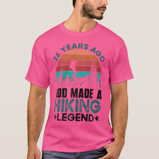 26e Verjaardag Wandelaar Mountain 26 jaar oud Wand T-shirt