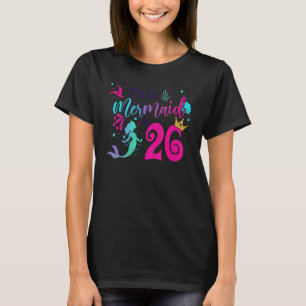 26e verjaardag zeemeermin is een voor meisjes 26 j t-shirt