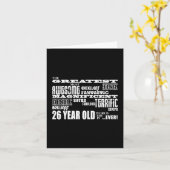 26ste verjaardag feest grootste zesentwintig jaar  kaart (Gele Bloem)