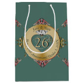 26th/Any Bruiloft Jubileum Medium Gift Bag Medium Cadeauzakje (Voorkant)