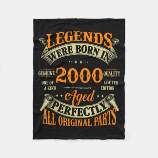 26th Birthday Gift Legend Born In 2000 26 For Year Fleece Deken