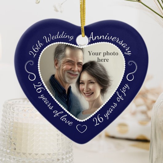 26th Wedding Jubileum Foto Keramisch Ornament