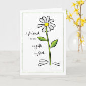2703 Vriend Gift van God Verjaardag Kaart (Gele Bloem)
