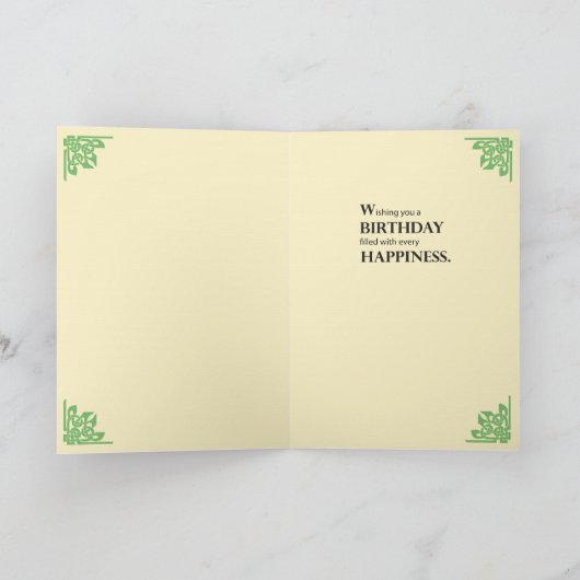 2704 Celtic Dance Sing Live, Birthday Card Kaart (Binnen)