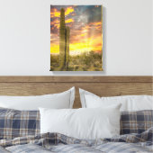 2706 - De woestijn van Arizona bij zonsondergang Canvas Afdruk (Insitu (Slaapkamer))