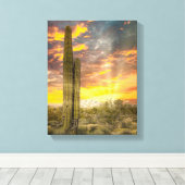 2706 - De woestijn van Arizona bij zonsondergang Canvas Afdruk (Insitu (Houten vloer))