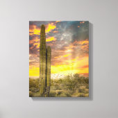 2706 - De woestijn van Arizona bij zonsondergang Canvas Afdruk (Voorkant)