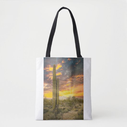 2706 - Het woestijnlandschap van Arizona bij zonso Tote Bag (Voorkant)