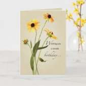 2707 zwarte Eyed Susan Birthday Kaart (Gele Bloem)