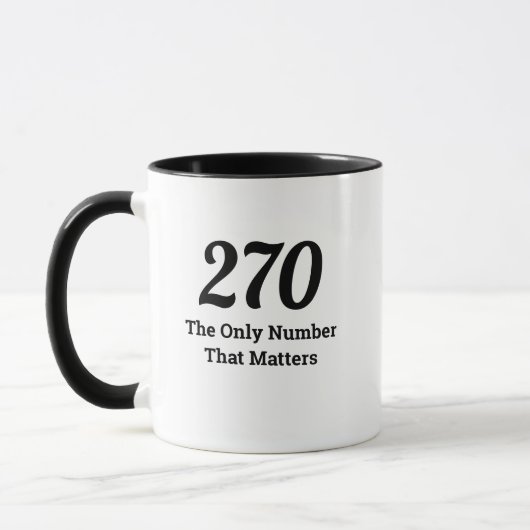 270 Het Enige Nummer dat Ertoe Doet in 2020 Mok (Links)